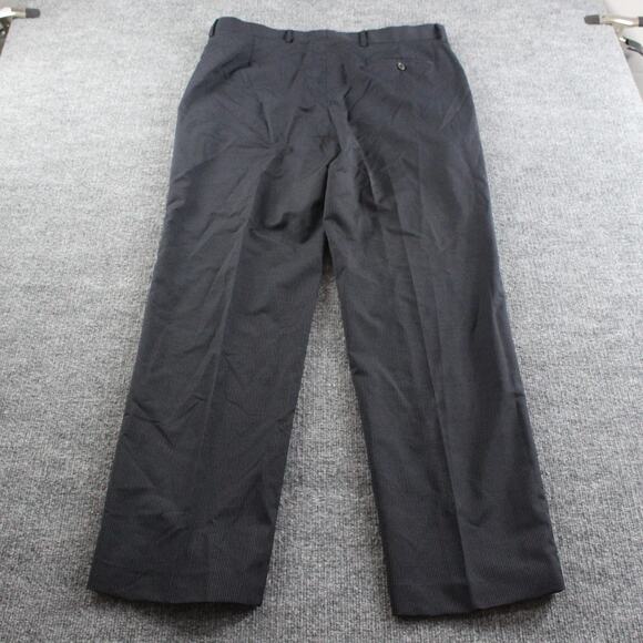 Carolina Herrera Suit Mens 41 Blue Pinstripe Wool Mohair 2 Piece Blazer Pants - Picture 11 of 16